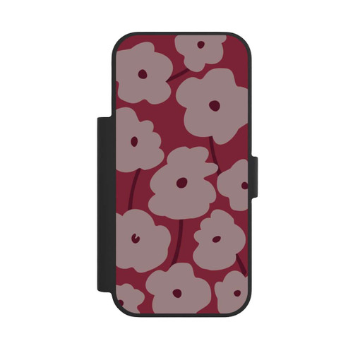 Apple iPhone 17 Pro NIVOflip Minimalistische Blumen Bordeaux