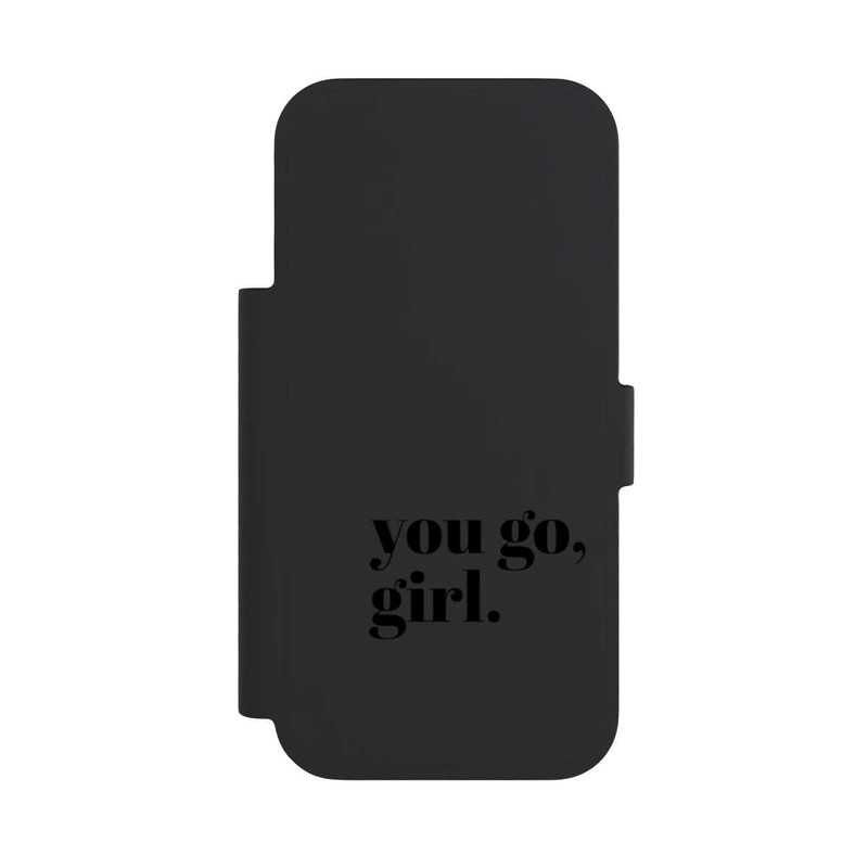 iPhone 17 Pro NIVOflip You Go Girl Schwarz Transparent