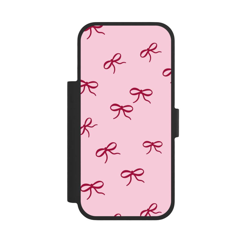 iPhone 17 Pro NIVOflip Schleifen Muster Rot Pink