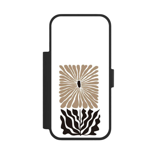 Apple iPhone 17 Pro NIVOflip Eckige Blume Dunkelbraun