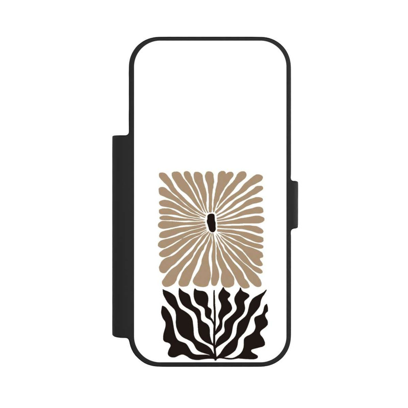 iPhone 17 Pro NIVOflip Boho Flower Brown on White