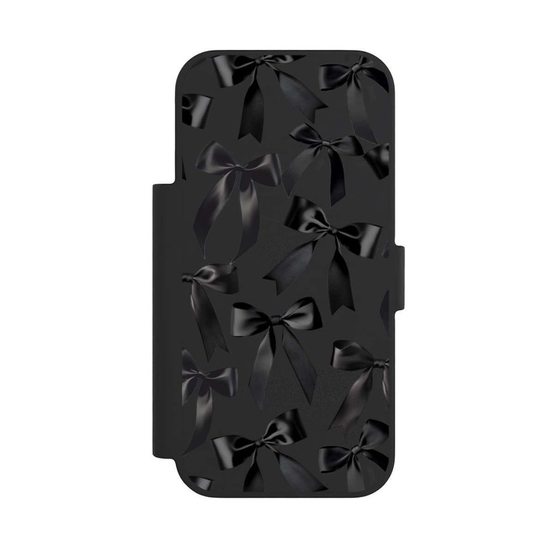 iPhone 17 Pro NIVOflip Schwarze Satinschleifen