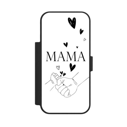 Apple iPhone 17 Pro NIVOflip Muttertag Line Art Hände Schwarz Weiß