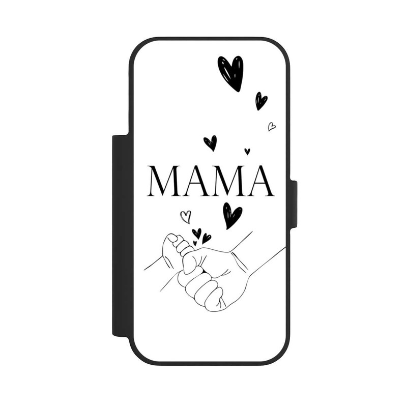 iPhone 17 Pro NIVOflip Muttertag Line Art Hände Schwarz Weiß