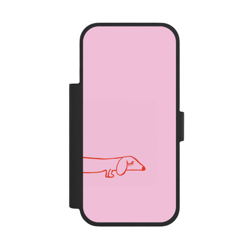 Apple iPhone 17 Pro NIVOflip Dachshund Illustration Pink