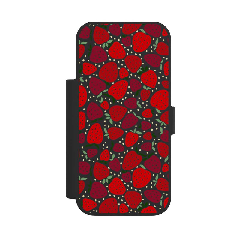 iPhone 17 Pro NIVOflip Strawberry Pattern Comic Transparent