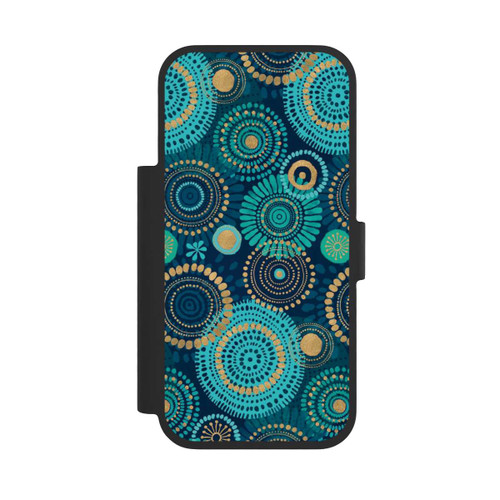 Apple iPhone 17 Pro NIVOflip Blockprint India Teal Gold