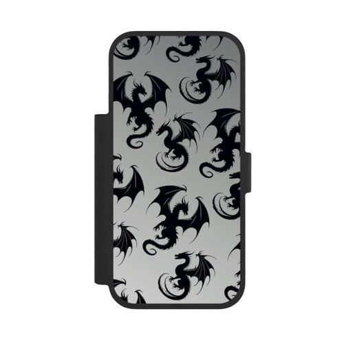 Apple iPhone 17 Pro NIVOflip Drachen Muster Grau