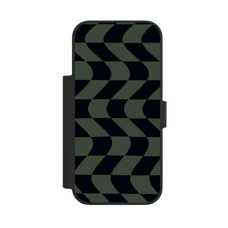 iPhone 17 Pro NIVOflip Checked Pattern Green Black