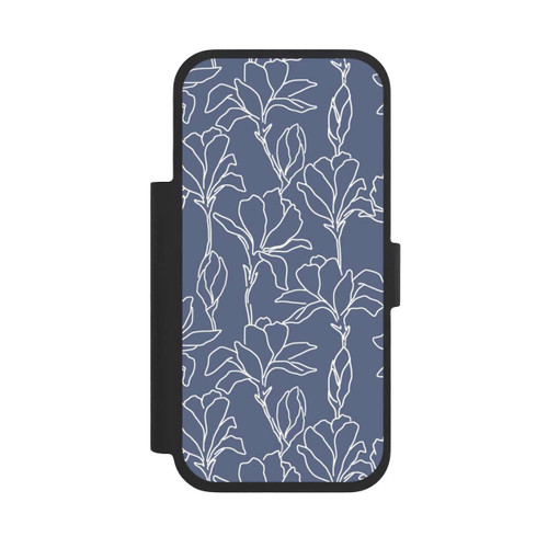Apple iPhone 17 Pro NIVOflip Flower Silhouettes on Blue