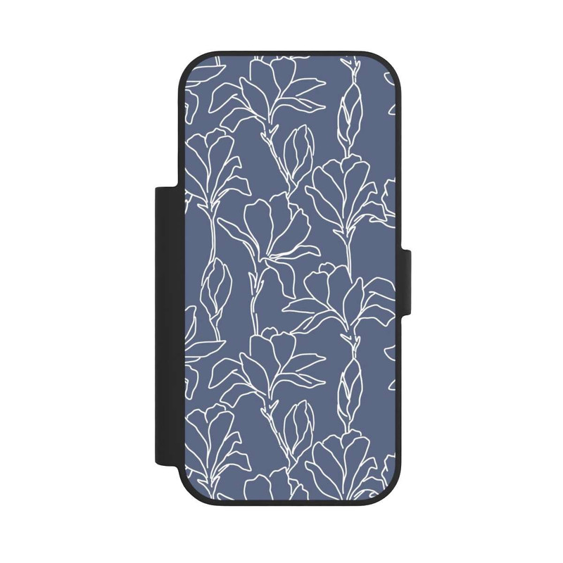 iPhone 17 Pro NIVOflip Flower Silhouettes on Blue