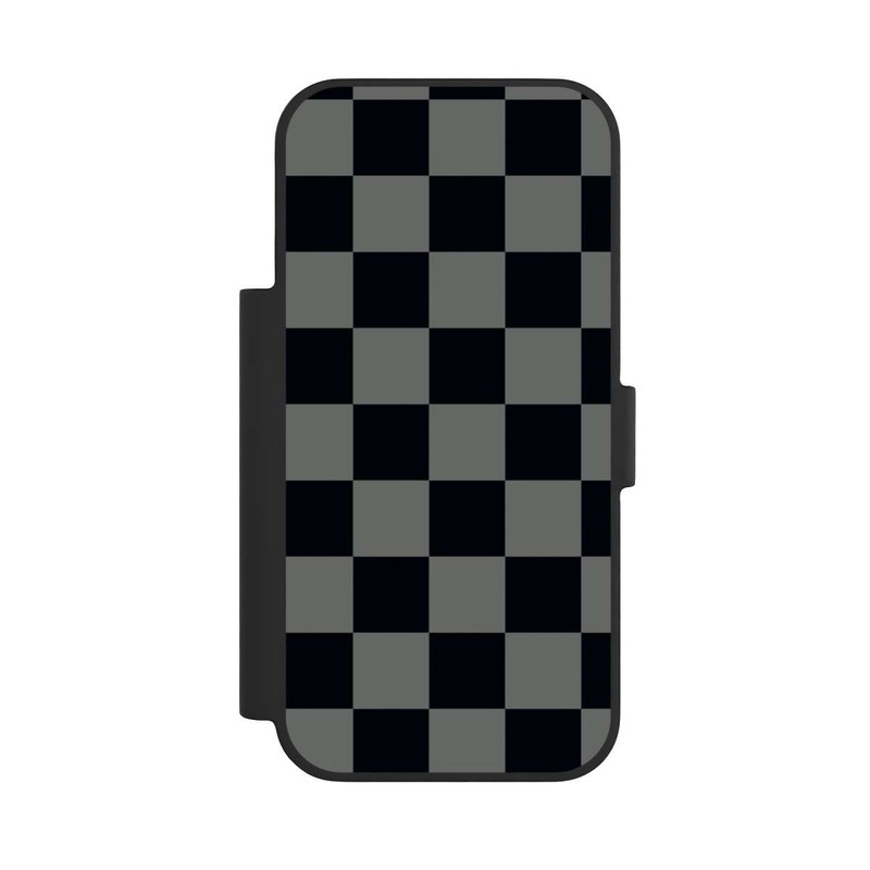 iPhone 17 Pro NIVOflip Schachbrett Schwarz Grau