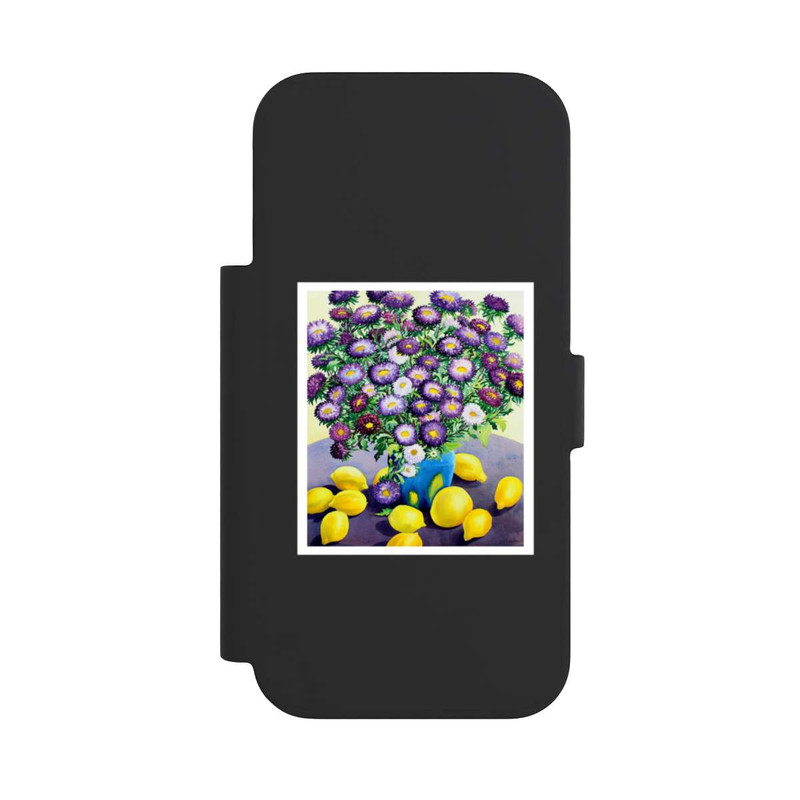 iPhone 17 Pro NIVOflip Purple Asters and Lemons by Christopher Ryland