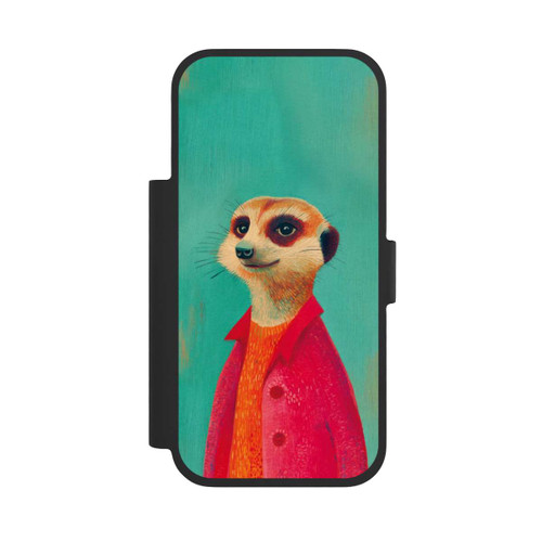 Apple iPhone 17 Pro NIVOflip Erdmännchen Grün Illustration