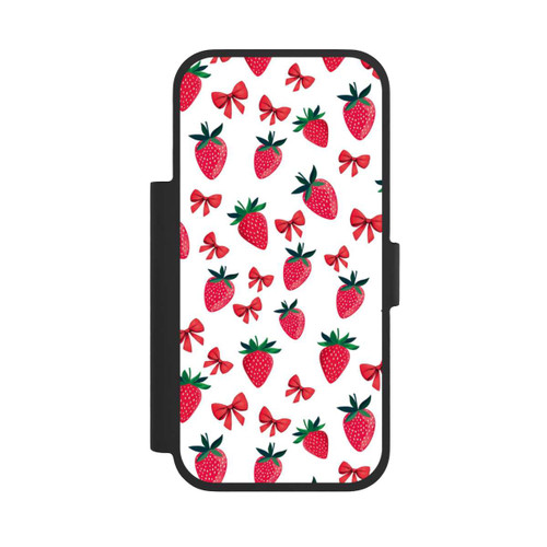 Apple iPhone 17 Pro NIVOflip Erdbeer Herz Muster Schleifen Rot