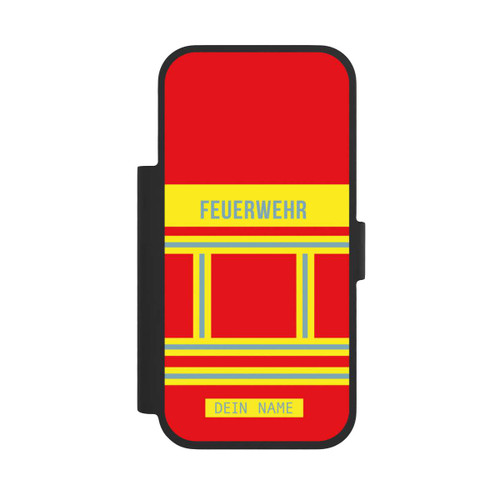 Apple iPhone 17 Pro NIVOflip Feuerwehr Uniform Rot Personalisierbar