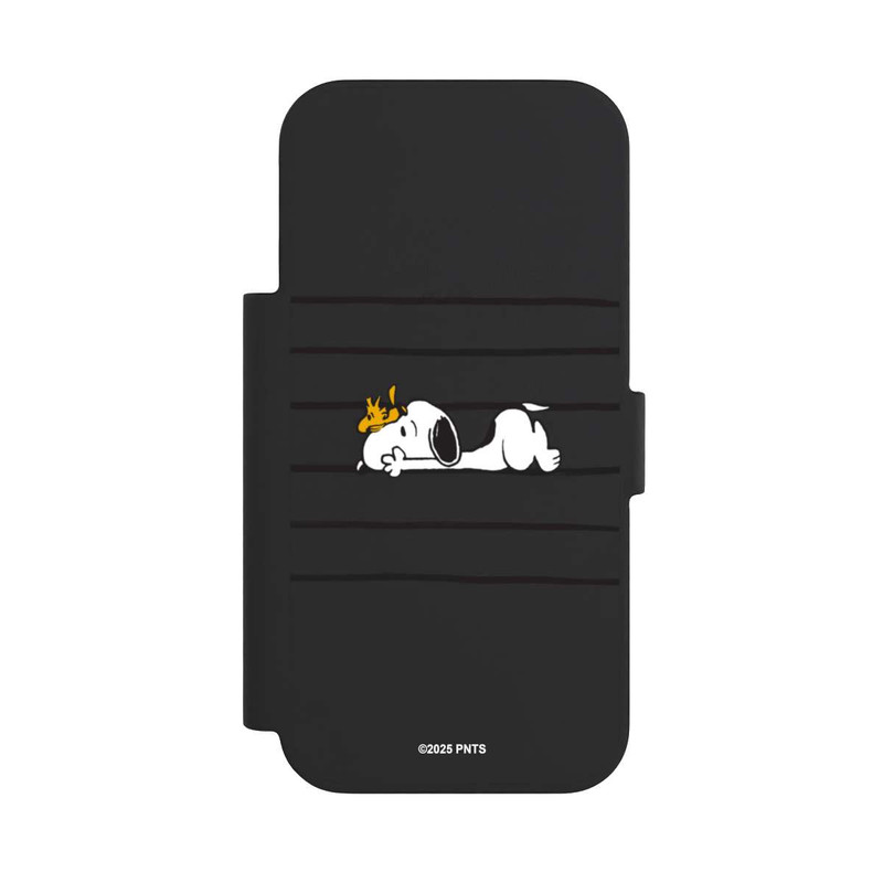 iPhone 17 Pro NIVOflip Snoopy Woodstock Streifen Peanuts Transparent