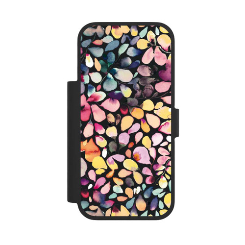 Apple iPhone 17 Pro NIVOflip Eukalyptus Aquarellblätter Schwarz