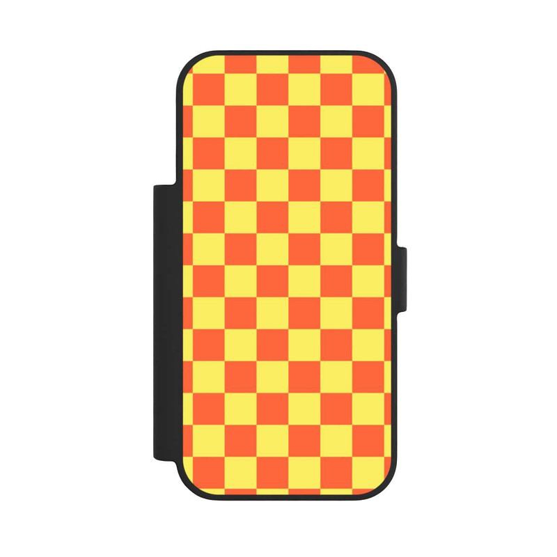 iPhone 17 Pro NIVOflip Checked Pattern Yellow Orange