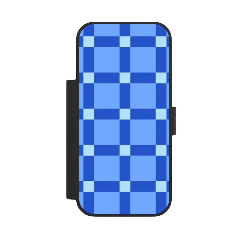 iPhone 17 Pro NIVOflip Kariert Muster Blau