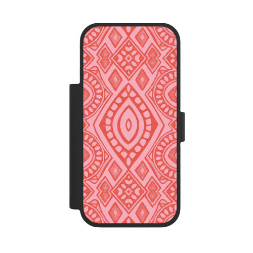Apple iPhone 17 Pro NIVOflip Boho Geometric Intricate Tribal Design in Shades of Pink