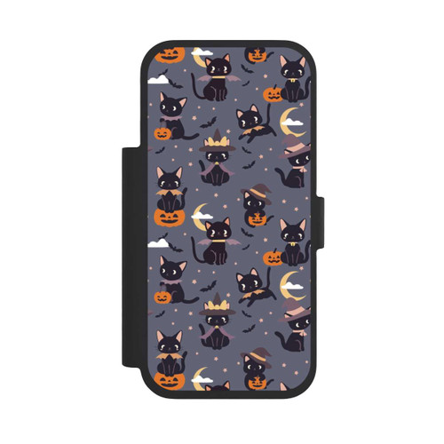 Apple iPhone 17 Pro NIVOflip Cute Halloween Witch Cats and Pumpkins