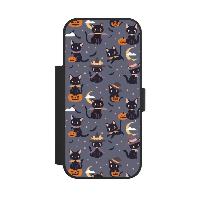 iPhone 17 Pro NIVOflip Cute Halloween Witch Cats and Pumpkins