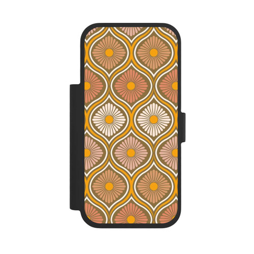 Apple iPhone 17 Pro NIVOflip Groovy 70s Retro Mid-Century Daisy Flowers