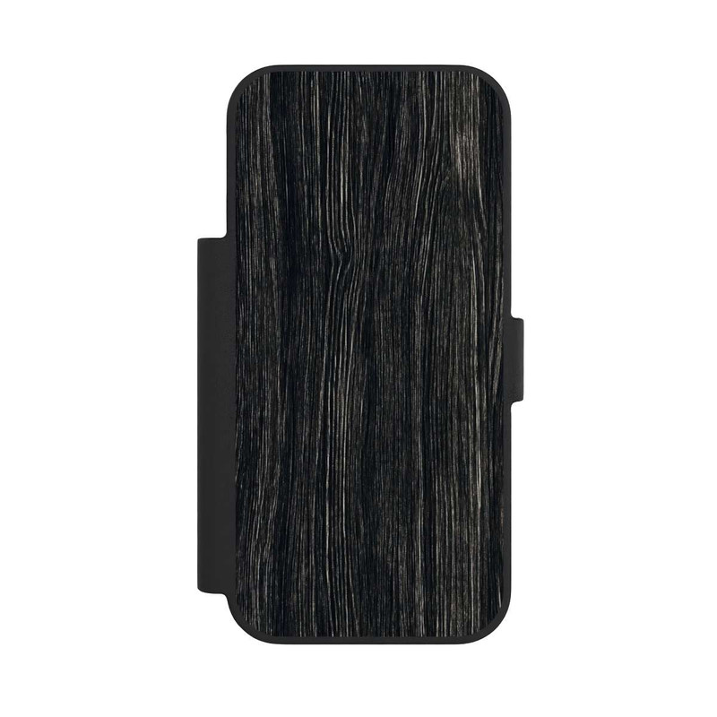 iPhone 17 Pro NIVOflip Dunkle Holzstruktur