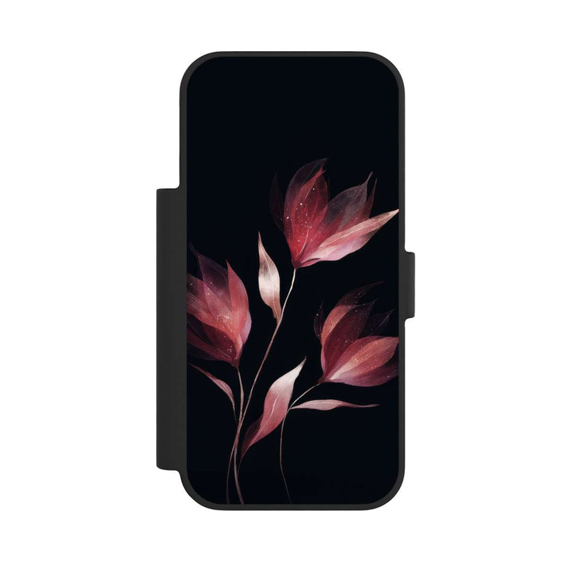 iPhone 17 Pro NIVOflip Burgunderrote Blume Negativ