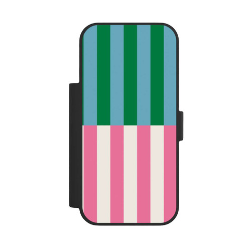 Apple iPhone 17 Pro NIVOflip Motif Rayé Vert Rose