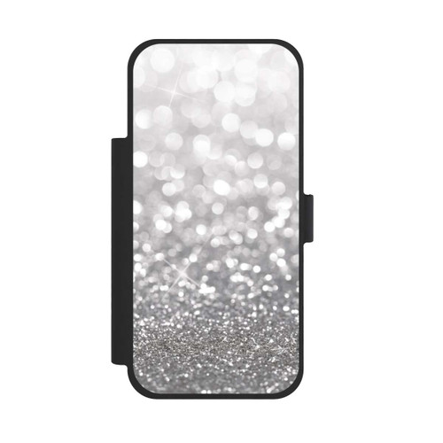 Apple iPhone 17 Pro Max NIVOflip Pluie de Paillettes Argentées Look