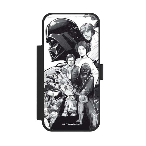 Apple iPhone 17 Pro Max NIVOflip StarWars Charaktere - Schwarz-Weiß