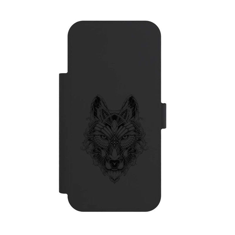 iPhone 17 Pro Max NIVOflip Wolf Mandala ohne Hintergrund