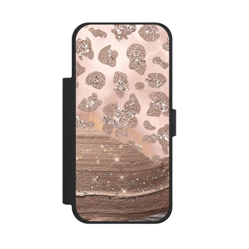 Apple iPhone 17 Pro Max NIVOflip Silver Leopard Glitterlook