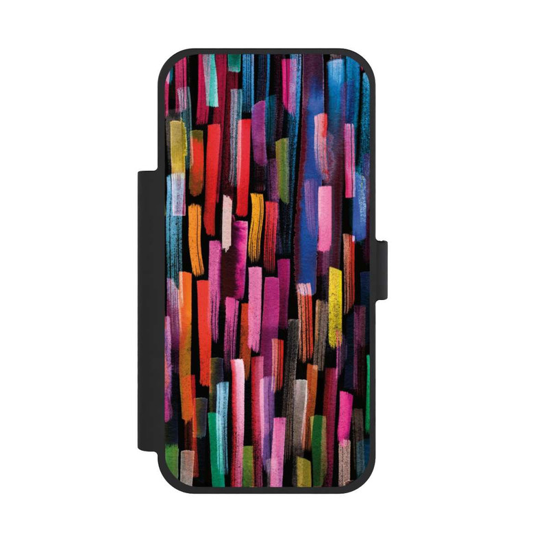 iPhone 17 Pro Max NIVOflip Bunte Pinselstriche schwarz