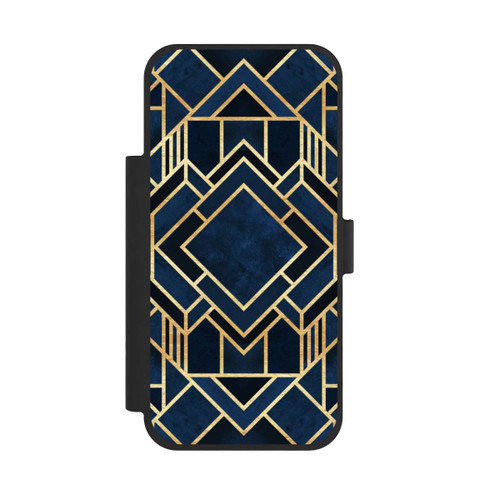Apple iPhone 17 Pro Max NIVOflip Kunst Deko Blau Golddruck