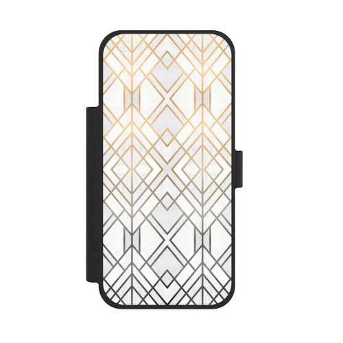 Apple iPhone 17 Pro Max NIVOflip Gold und Grauer Geo Golddruck