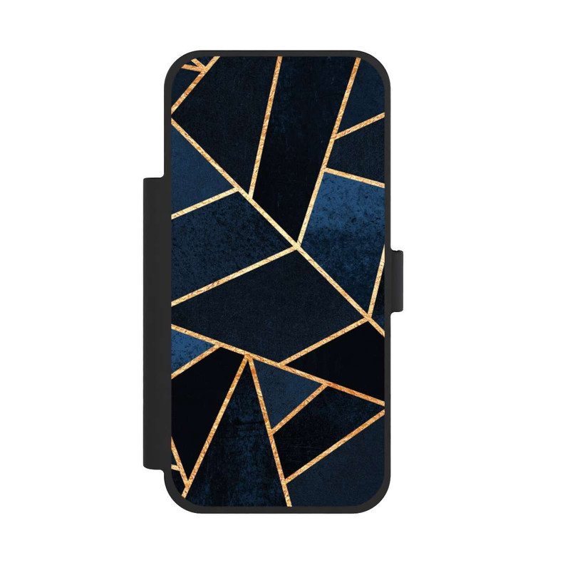 iPhone 17 Pro Max NIVOflip Navy Stein Golddruck