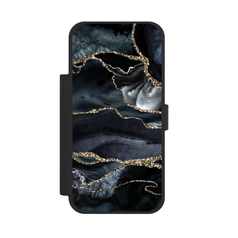 iPhone 17 Pro Max NIVOflip Dunkler Marmor Gold Glitzerlook