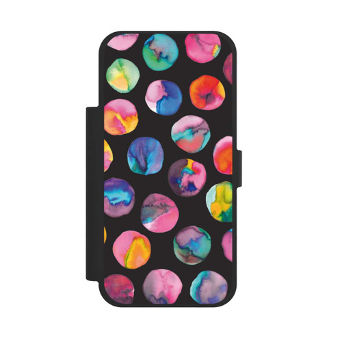 Apple iPhone 17 Pro Max NIVOflip Colorful Ink Marbles Dots Black
