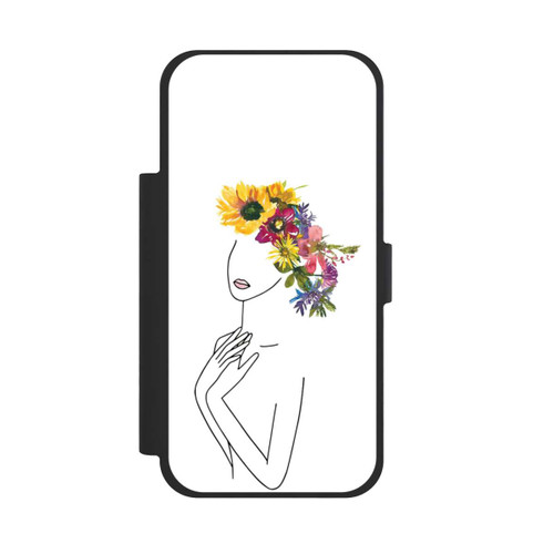 Apple iPhone 17 Pro Max NIVOflip Line Art Woman flowercrown