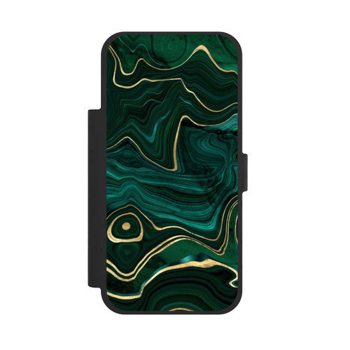 Apple iPhone 17 Pro Max NIVOflip Malachite gold print