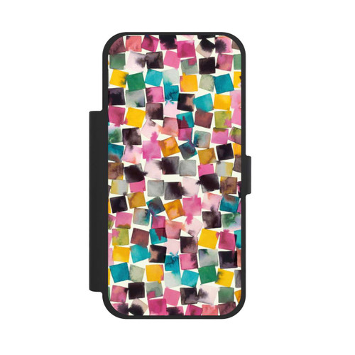 Apple iPhone 17 Pro Max NIVOflip Watercolor Geometric Plaids Pink