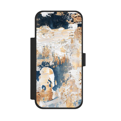 Apple iPhone 17 Pro Max NIVOflip Abstraktion Blau und Gold