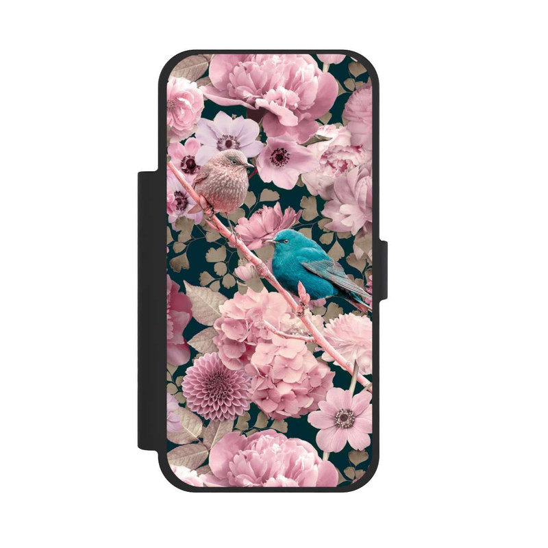 iPhone 17 Pro Max NIVOflip Sparrows in Pink Flower Pattern
