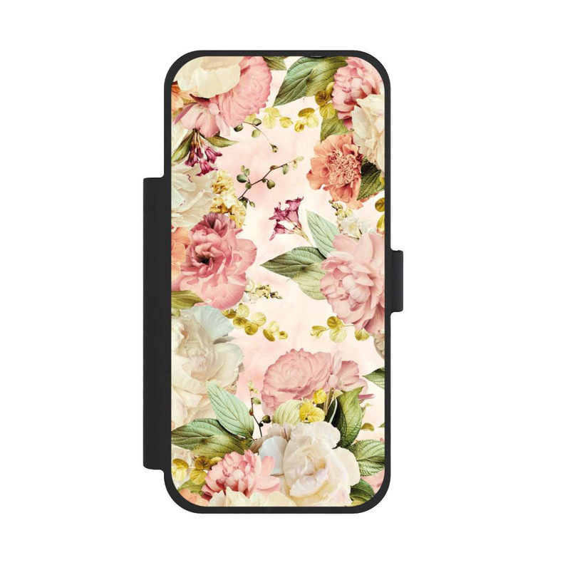 iPhone 17 Pro Max NIVOflip Blumenrahmen Pfingstrosen Beige