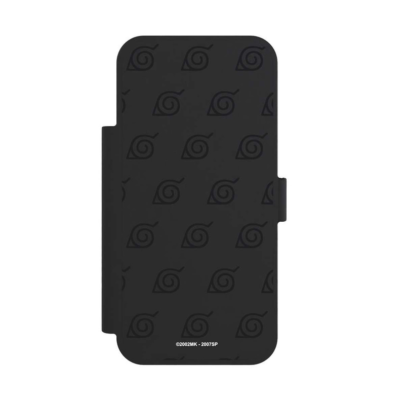 iPhone 17 Pro Max NIVOflip Schwarzes Konoha-Muster Transparent