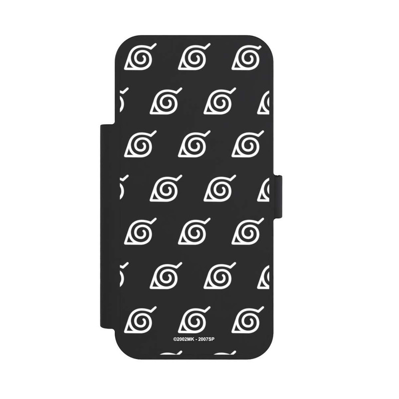 iPhone 17 Pro Max NIVOflip Weißes Konoha-Muster Transparent