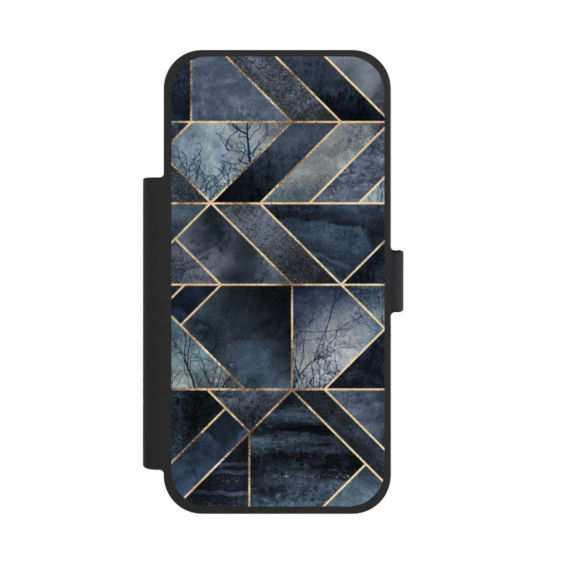 iPhone 17 Pro Max NIVOflip Abstraktes Natur-Dunkelblau